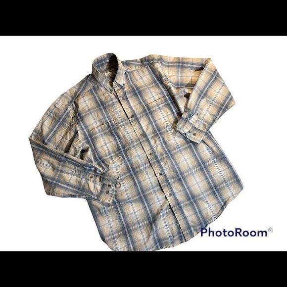 Wrangler Wrinkle Resist Plaid Button Down Shirt L - Picture 1 of 5
